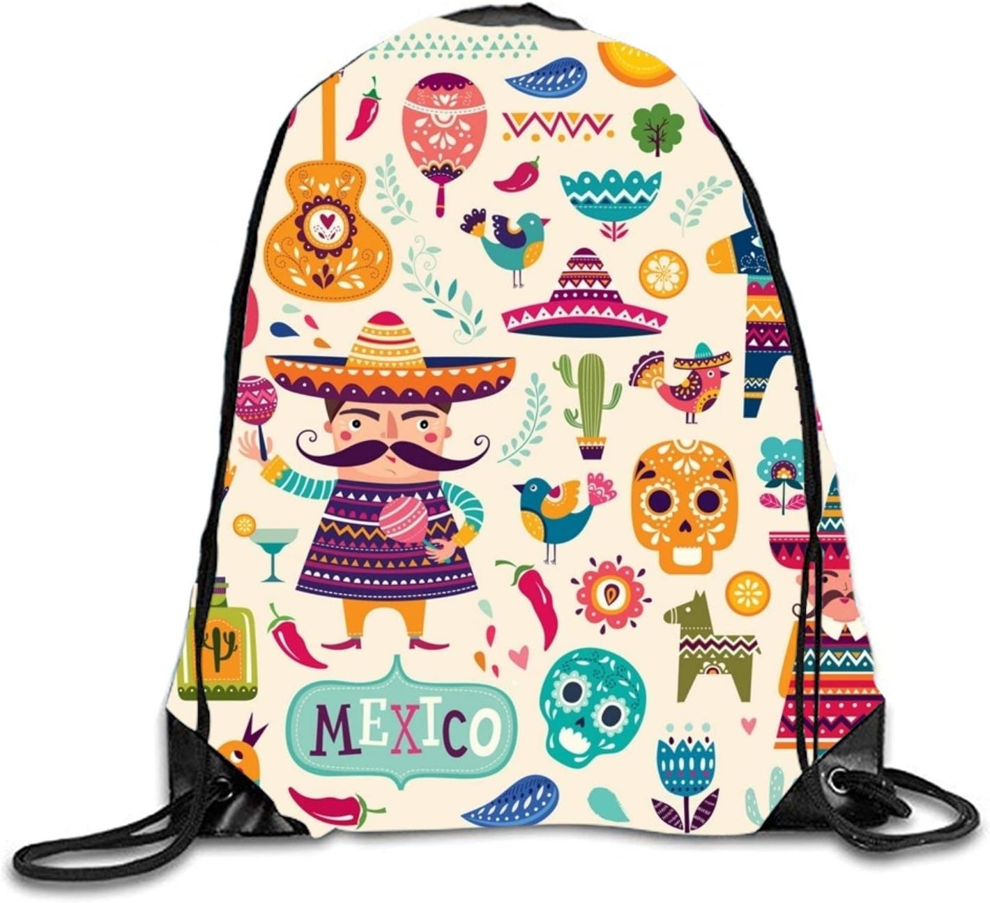 uykjuykj Drawstring Backpack Character9 Lightweight Unique 17x14 IN