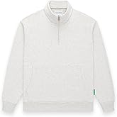 Future Planet Mens Globe Premium 1/4 Zip Fleece Lined Soft Cotton Pullover Sweatshirt Loose Fit