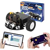 ACEBOTT Robotics for Kids Ages 8&ndash;12 12-16, Smart Robot Car Kit Compatible with BBC Micro:bit V2,STEM Toys Coding Robot Kit Compatible with LEGO,Gift for Kids and Teens(Included Micro:Bit) Controller