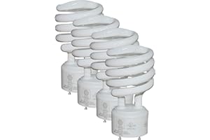 SLEEKLIGHTING - GU24 Base 2 pins- 23Watt 6500k 1600lm 2 Prong Light Bulbs- -Mini Twist Lock Spiral -Self Ballasted CFL Fluorescent Bulbs- 1600lm Warm White 4 Pack (100 Watt Equ) (6500k)