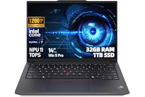 Lenovo ThinkPad E14 Gen 6 AI Laptop, 14" WUXGA, Intel Core Ultra 7 155H, NPU 11 Tops, 32GB DDR5, 1TB SSD, Windows 11 Pro, Fin