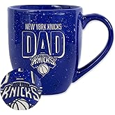 Rico Industries NBA Basketball Dad 16 oz Team Color Laser Engraved Speckled Ceramic Coffee Mug