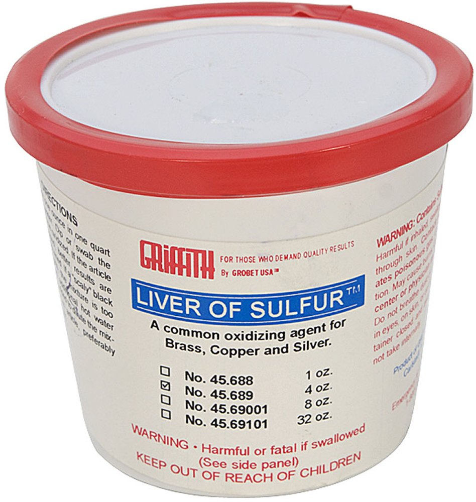 Liver of Sulfur 4 Ounce Jar | SOL-600.04 | Patina & Antiquing Solution for Metal Jewelry & Art
