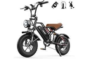 VARUN XPlorer Electric Bike Peak 750W - 65+ Miles Long Range Electric Bike for Adults - Reaches 25MPH, 48V 13Ah Battery, Full Suspension, 7-Speed All-Terrain 16" & 20" Fat Tire Electric Motorcycle Dirt Bike