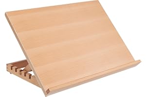 SoHo Urban Artist 12x16" Adjustable Portable Drawing Board Stand Easel, 5 Positions, Natural Beechwood Finish
