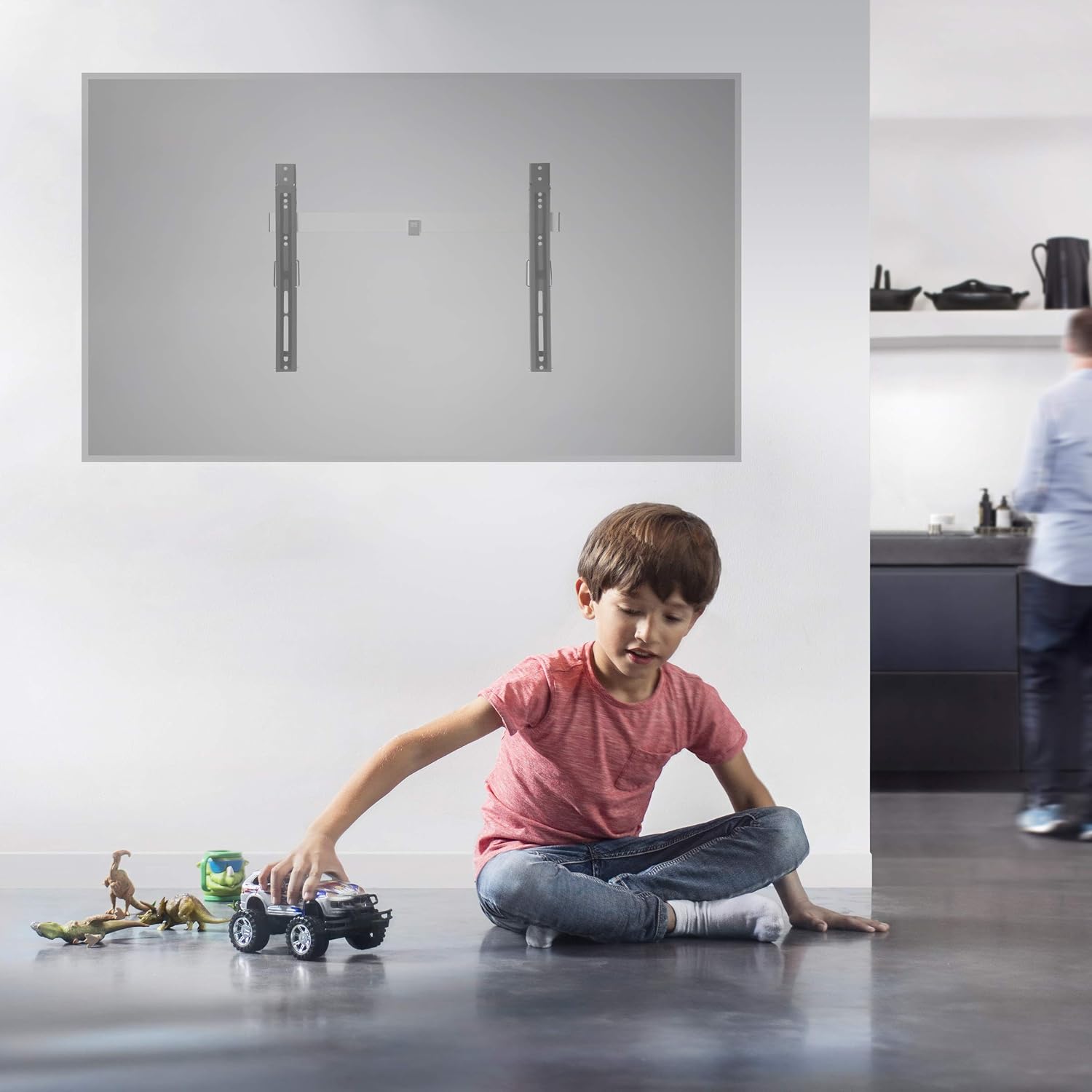 One For All Ultra Slim TV Wall Bracket Mount, Screen size 32-65 Inch, For All types of TVs, 15° Tilt Feature - Image 3