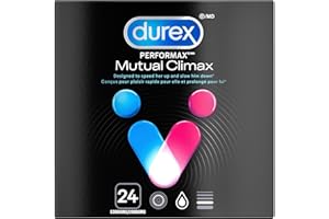 Durex Quality Condoms, Mutual Climax, Ribbed and Dotted with Delay Lubricant, 24 Count