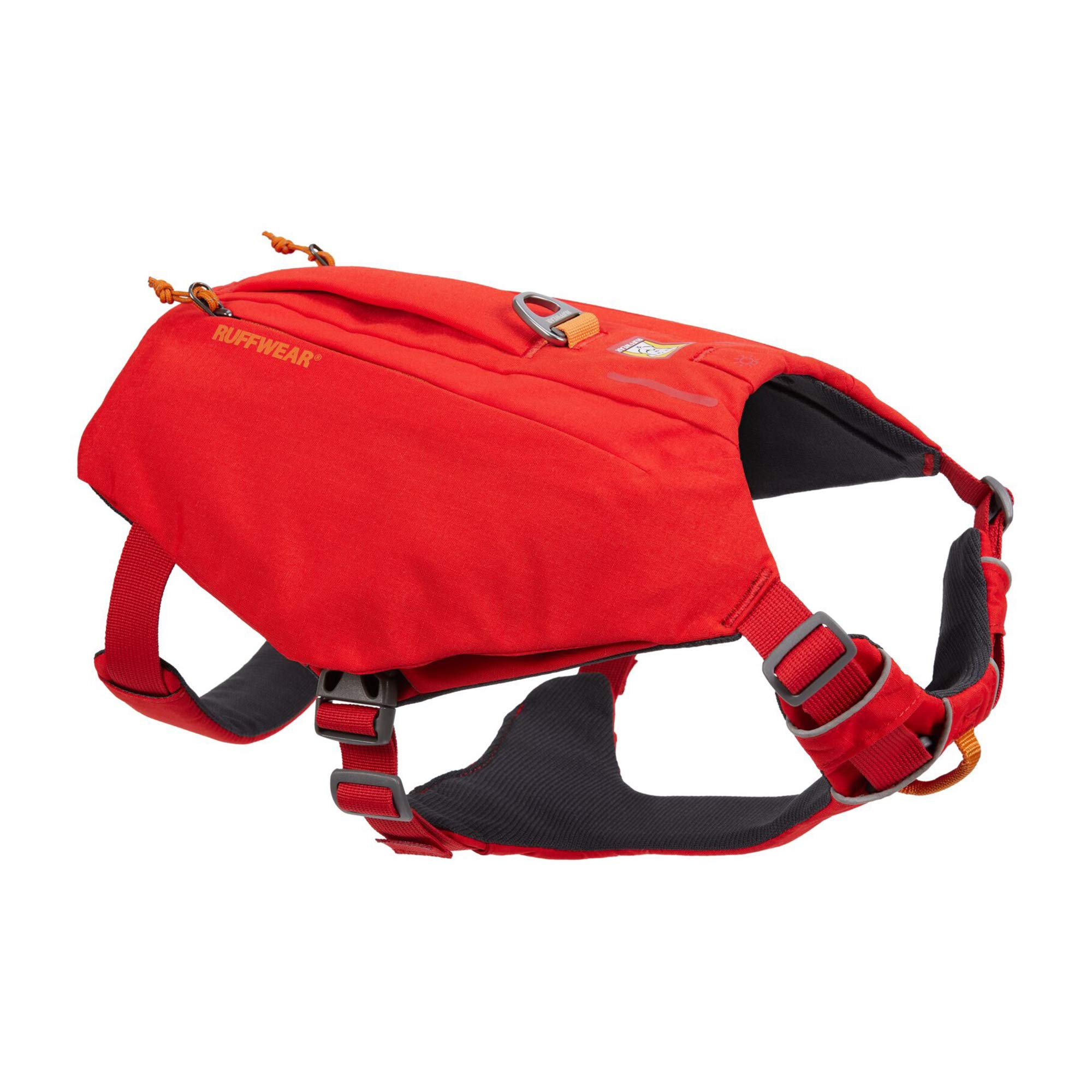 RUFFWEAR Every-Day Dog Harness with Pockets, All-Day Comfort with Built-in Pockets for Short Day Hikes and Everyday Activities, Medium Breeds, Switchbak Dog Harness, Red Sumac