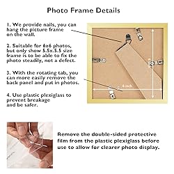 JCJMY 6x6 Picture Frame Gold for Wall Hanging or