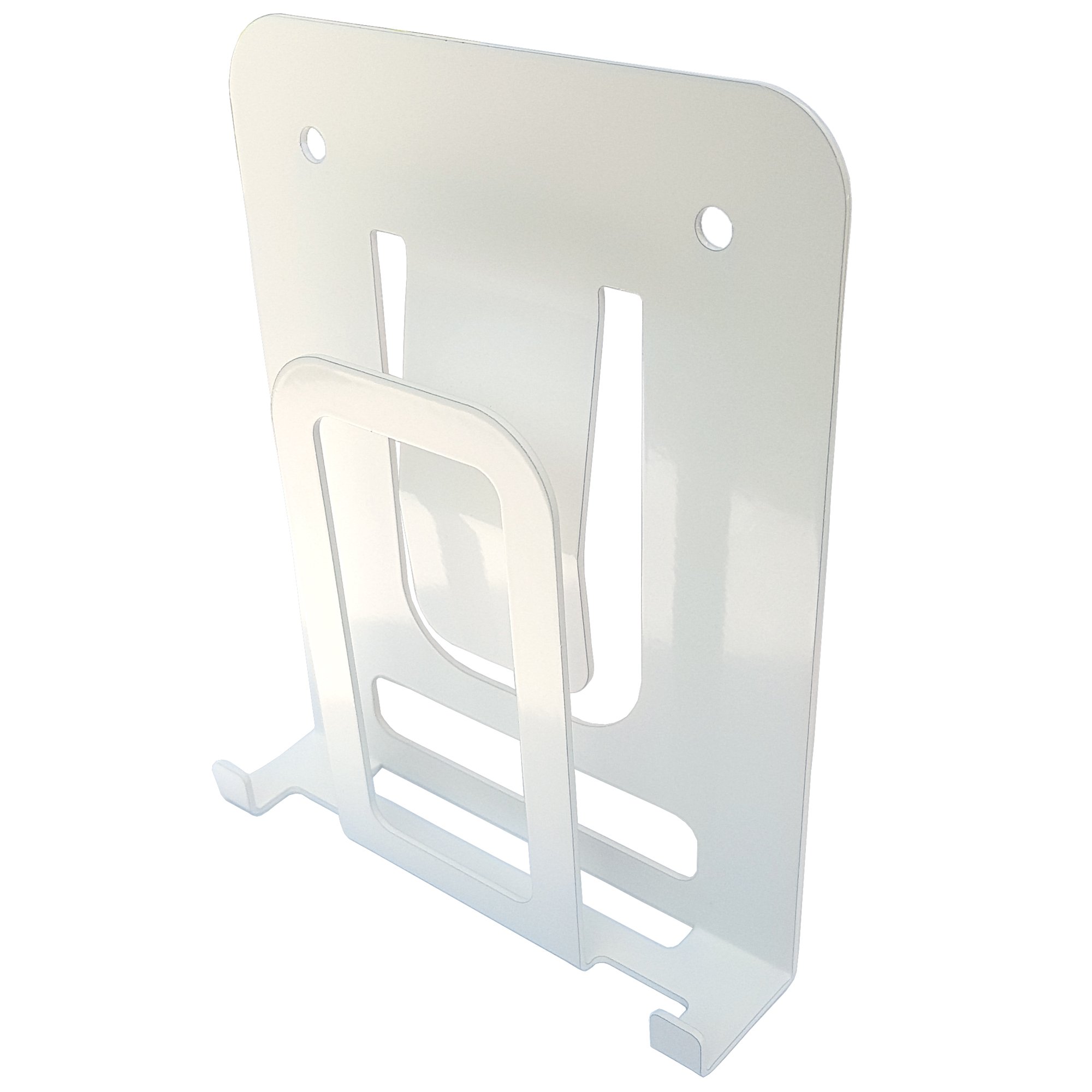 Galleksa Invisible Vertical Concealed Floating Metal Bookshelf Wall Mounted Storage for Home Room Creative Decoration Book Display White (1xVertical)