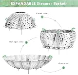 Buylorco Steamer Basket Stainless Steel Folding Vegetable Steamer Small view 2