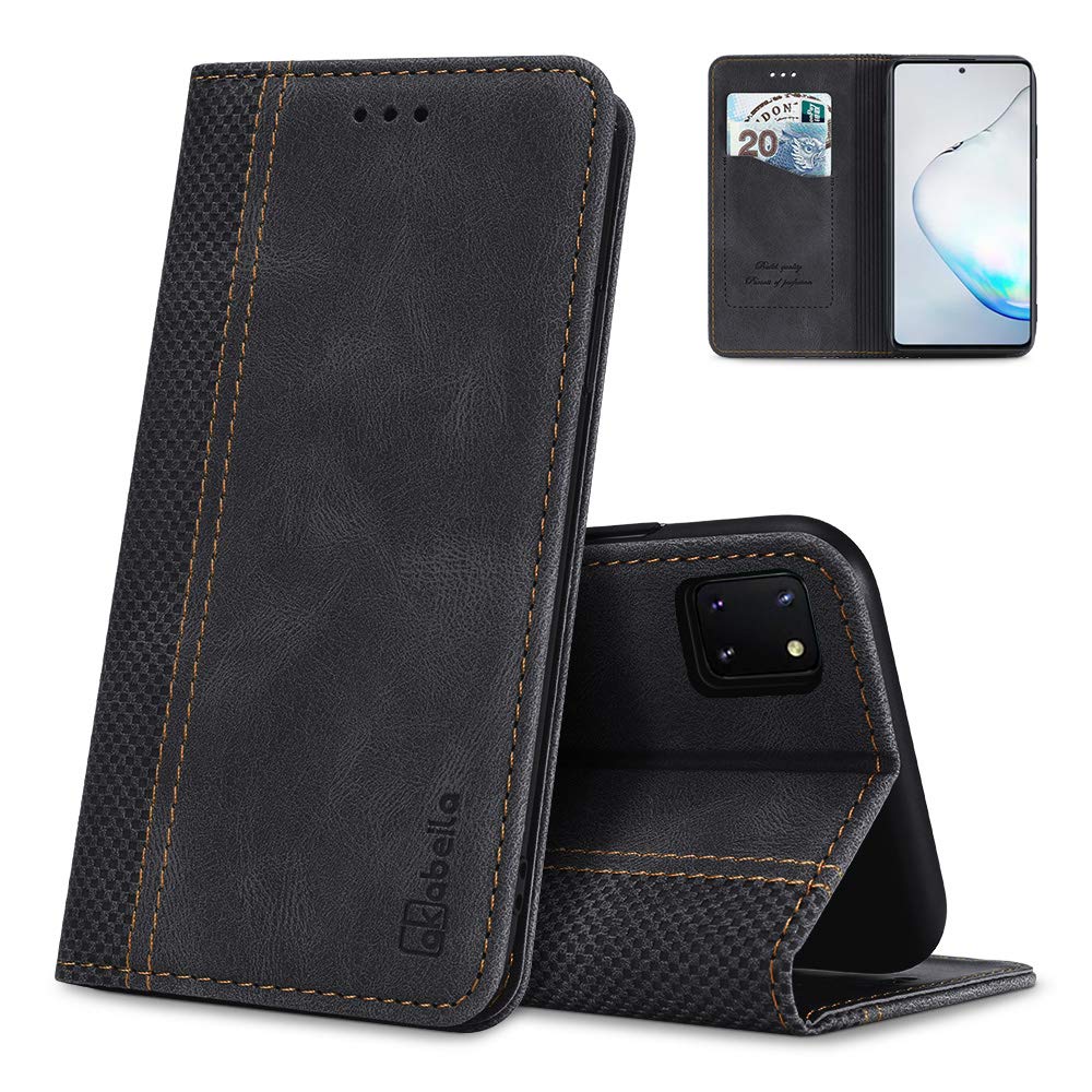 AKABEILA Case for Samsung Galaxy Note 10 Lite / A81 / M60S Premium Leather Flip Wallet Case with Magnetic Closure Kickstand Card Slots Folio Phone Cover Protective Screen Protector Holster Shockproof