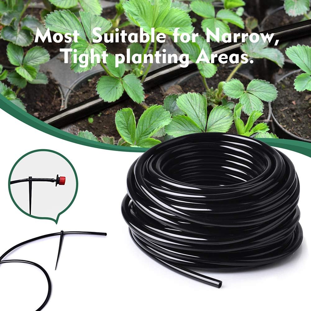 Bonviee 100ft 1/4 inch Blank Distribution Tubing Drip Irrigation Hose Garden Watering Tube Line for Small Garden Irrigation System : Garden & Outdoor