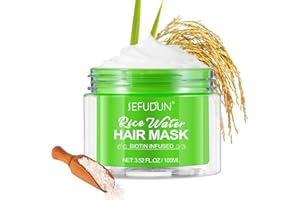 CLOXENY Rice Water Conditioner for Hair Growth,Hair Mask for Dry Damaged Hair And Growth,Rice Water for Hair Growth Conditioner,Hair Growth Mask for Women for Hair Loss,With Rosemary,Biotin,Caffeine