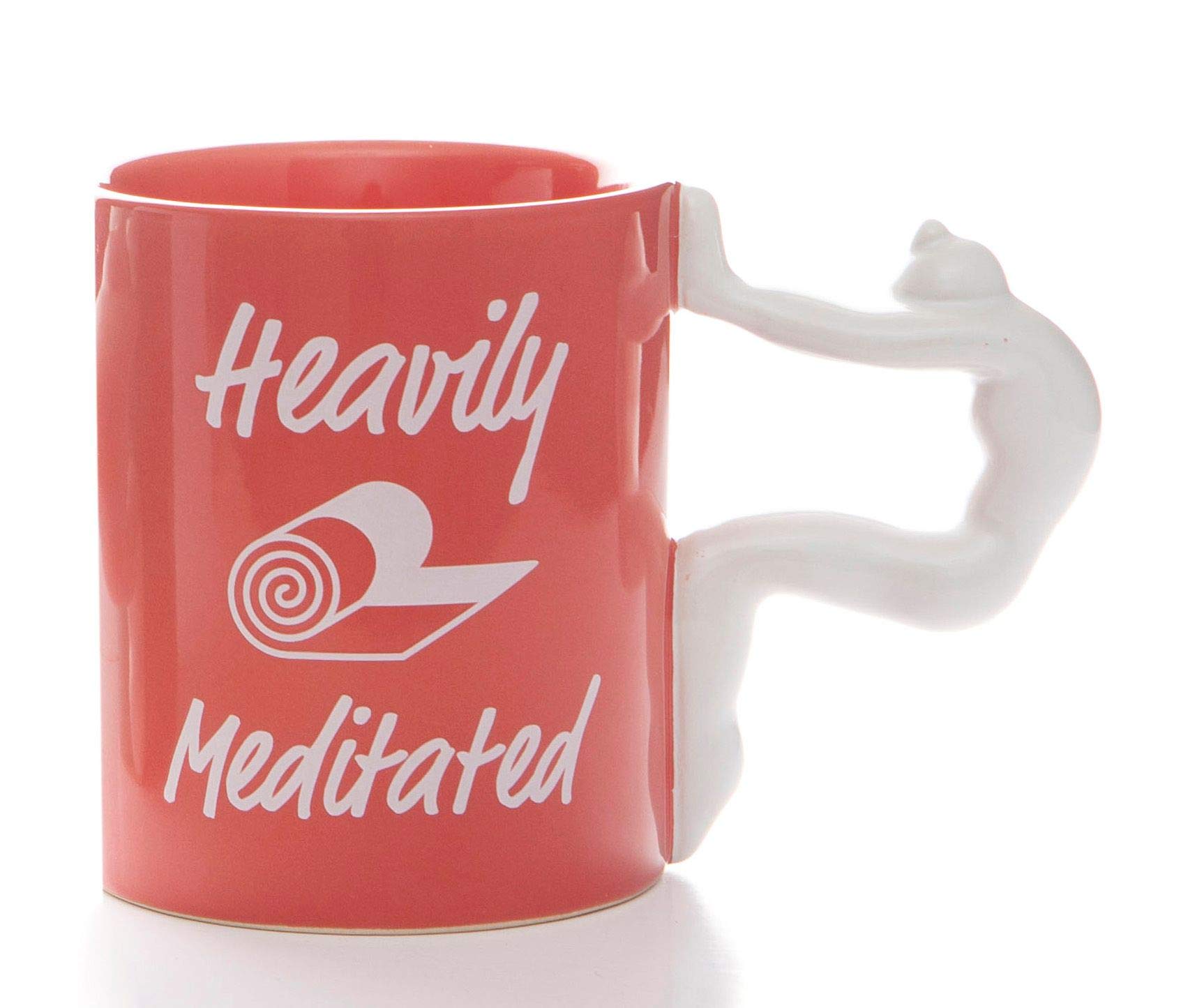 Boxer Gifts Heavily Meditated Novelty Yoga Mug | Funny Christmas Birthday Mother's Day Gift for Her