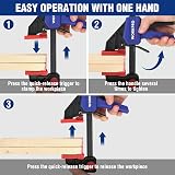 WORKPRO 4-Piece Clamps for Woodworking 120 mm 150 mm Bar Clamps view 5