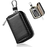 MUQIDA Faraday Bag for Car Keys, Anti-Theft Carbon Fiber Key Fob Storage Case RFID Signal Blocking Bag, Faraday Key Fob Holder Protector Portable Signal Blocker with Zipper