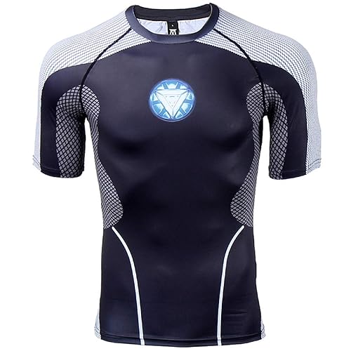 Mens Compression Shirt Superhero Man 3D Printed T Shirts Fitness - Main Image