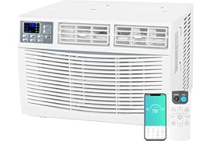 ACHAZEL 8000 BTU Window Air Conditioner with WiFi, Smart Window AC Unit with Remote, Energy Saving, Easy Install Kit, Cools up to 250 Square Feet