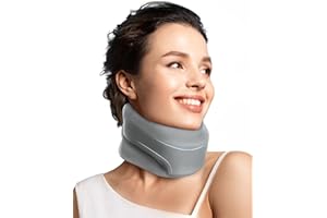 BETOVIN Neck Brace Cervical Collar - Neck Support Brace for Sleeping, Soft Foam Wraps Keep Vertebrae Stable and Aligned for Relief of Cervical Spine Pressure for Women & Men, Medium Grey