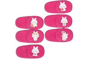 Amaezorx 6PCS Soft Pink Rabbit Eye Patches for Kids Glasses - Reusable Medical Occlusion Cover for Lazy Eye, Amblyopia & Stra