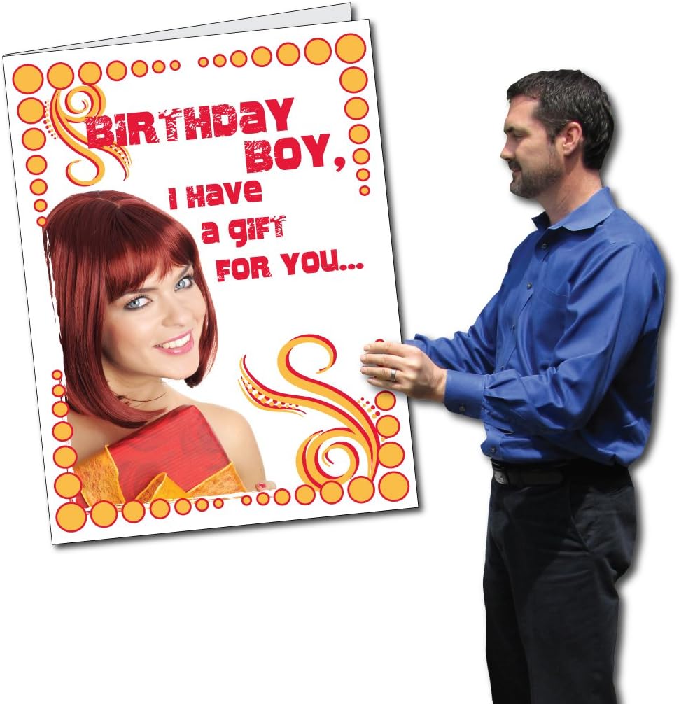 Victorystore Jumbo Greeting Cards Giant Birthday Card Red Head Design Blue Pill 2 X 3 Card With Envelope Amazon Co Uk Office Products