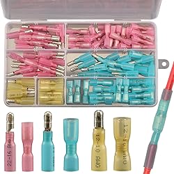 Feggizuli 110pcs Heat Shrink Bullet Wire Connectors