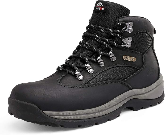 NORTIV 8 Men's Safety Steel Toe Work Boots Waterproof Construction