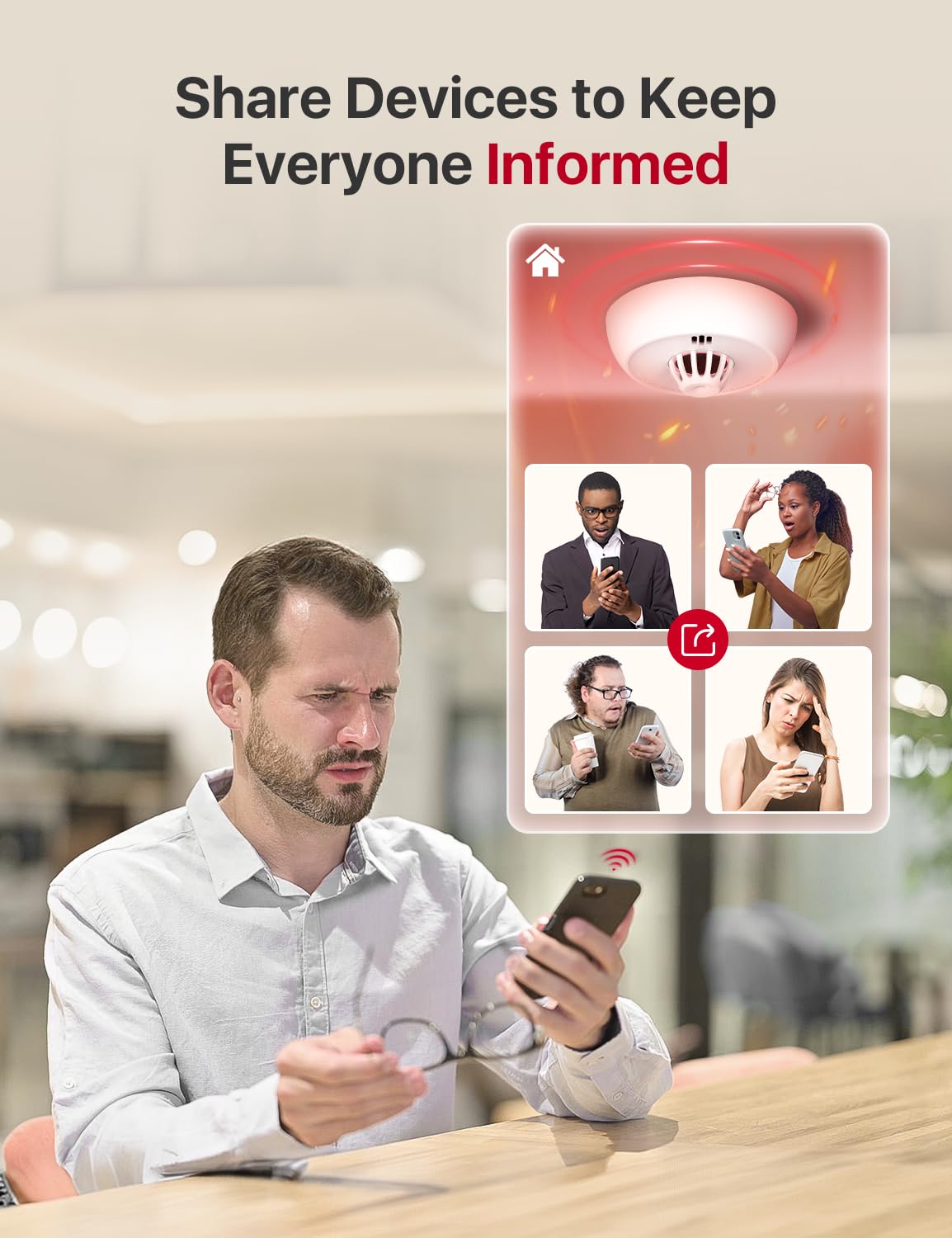 X-Sense Smart Heat Alarm XH02-M with 10-Year Sealed Battery, SBS50 Base Station Required, Model XH02-M, 1-Pack