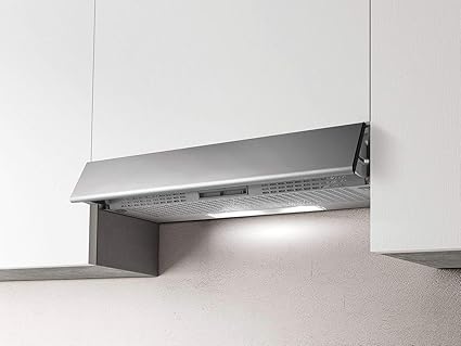 Campana extractora de cocina de 60 cm de profundidad y 30 cm de acero