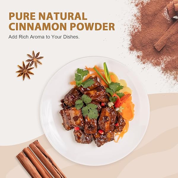 SOEOS ORGANIC CEYLON CINNAMON POWDER, 8OZ (PACK OF 1), PREMIUM GROUND CINNAMON, NON-GMO, GLUTEN-FREE, FRESHLY PACKED