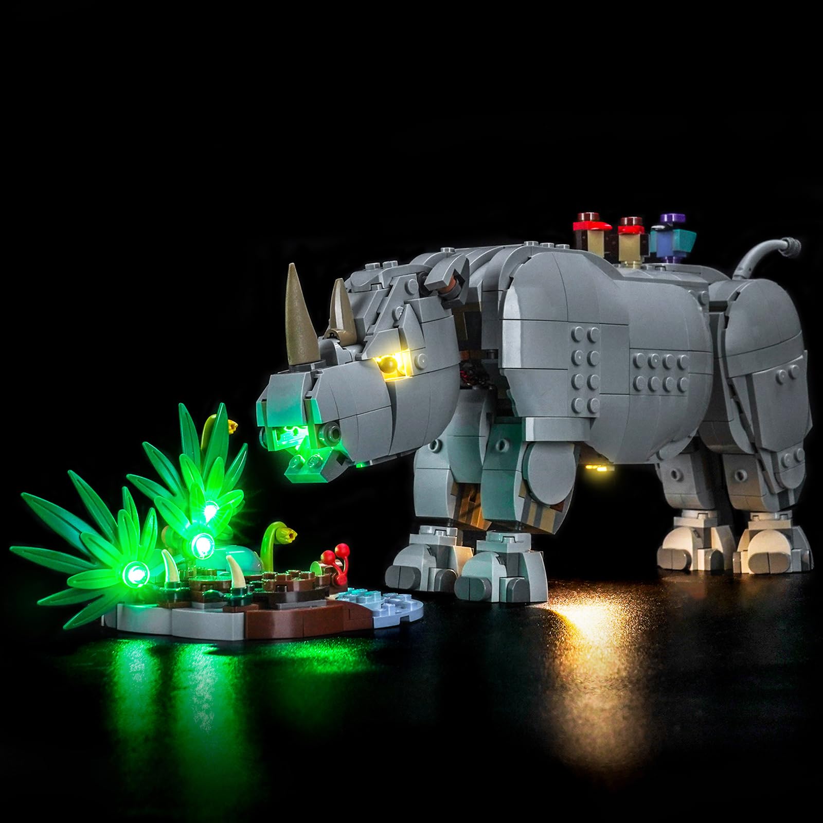 LocoLee Led Light Set Compatible with Lego 31171 Wild Animals: Majestic Rhino with Birds Led Decoration Lighting Kit Compatible with Lego 31171 3-in-1 Building Blocks Model,Only Lights Set,No Model