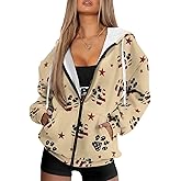 Kathyboom Womens Zip Up Hoodies Long Sleeve Sweatshirts Fall Outfits Oversized Sweaters Casual Fashion Jackets