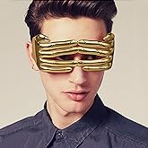 Fortuning's JDS Funny Fingers Shaped Glasses for Birthday Party Costume Golden Sunglasses for Men/Women Eyeglasses for Photo Prop