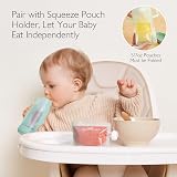 Momcozy Reusable Baby Food Pouches 3.4-4oz 10 Pack BPA Free Dishwasher Safe view 5