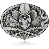 Ghost Skeleton Skull Belt Buckle for Men American Native Western Cowboy Belt Buckle