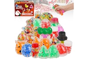 UDZRL 24pcs Christmas Stress Balls Fidget Toys, Christmas Squishy Toy for Adults Kids, Relieve Work Anxiety, Exercise Hand Flexibility,Christmas Stocking Stuffers, 2024 New Christmas Day Party Favors Gift
