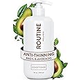 Routine Wellness Anti-Thinning Deep Conditioner for Thinning Hair - DHT Blocker for Hair Loss in Men & Women - Promotes Healthy Hair - Basil & Avocado 14oz