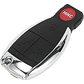 X AUTOHAUX Keyless Entry Remote Key Fob Key Shell Case Replacement for Mercedes C300 E350 E550 ML350 for AMG GL450 S550 E320 ml CL SL SLK GLK 2008-2011 4 Buttons