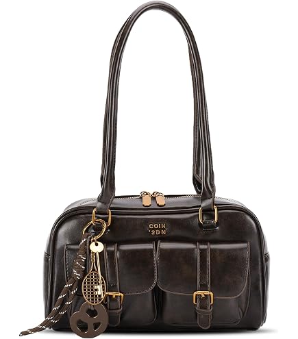 HICARRY Shoulder Bag Retro Top Handle Bag Y2k 90s Multiple Pockets