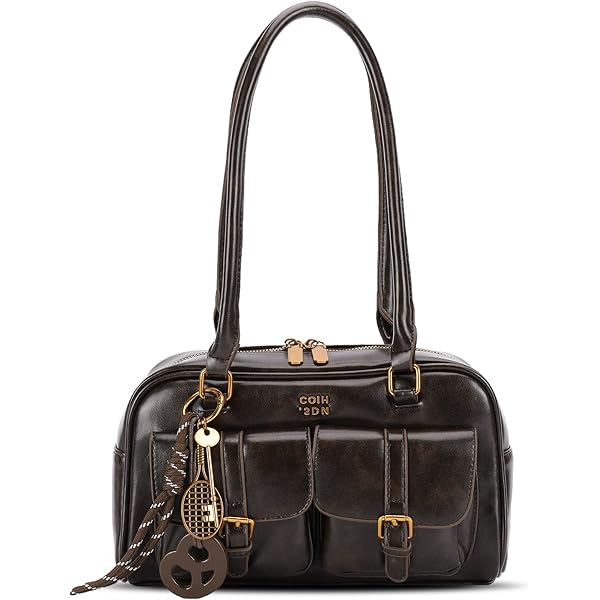 HICARRY Shoulder Bag Retro Top Handle Bag Y2k 90s Multiple Pockets