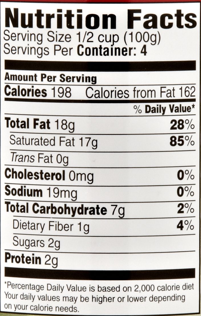 cream of coconut nutrition