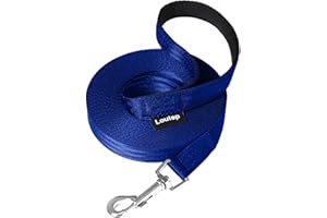 Loutep Dog Training Leash 15ft 20ft 30ft 50ft 100 feet - Extra Long Leash for Dogs with Padded Handle for Small Medium & Large Puppy Breed, Outdoor obedience, Agility Nylon Recall line Lead