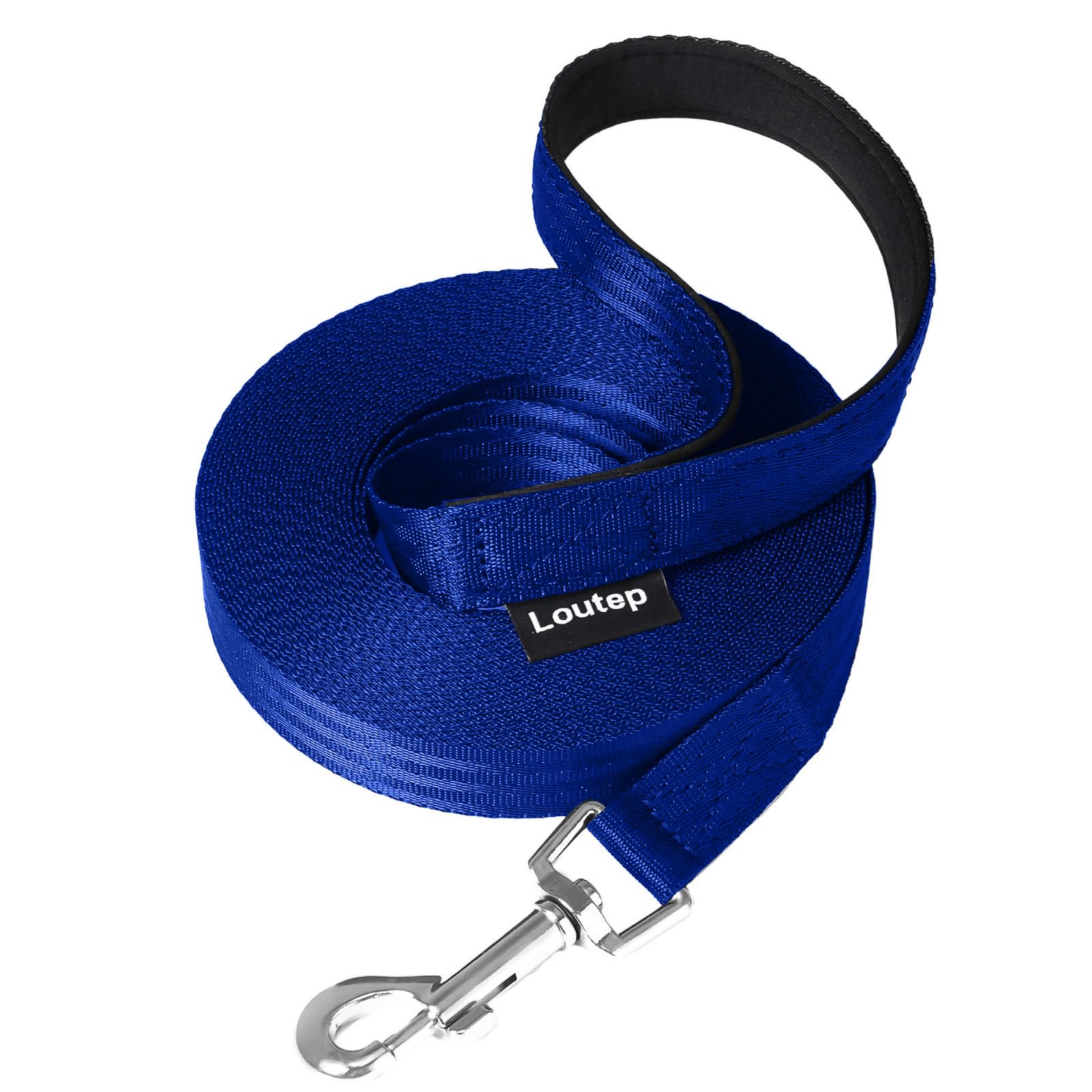 Loutep Training Lead for Dogs 3m 5m 10m 15m 20m 25m 30m Strong Nylon Rope Extra Long Line Dog Lead Leash with Padded Handle for Large Medium Small Puppy Recall Pet Walking Obedience Outdoor Play — image 1
