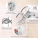 UMILKI 5Pcs Metal Hair Claws Large Clips Strong Hold for Thick Hair Women Girls view 4