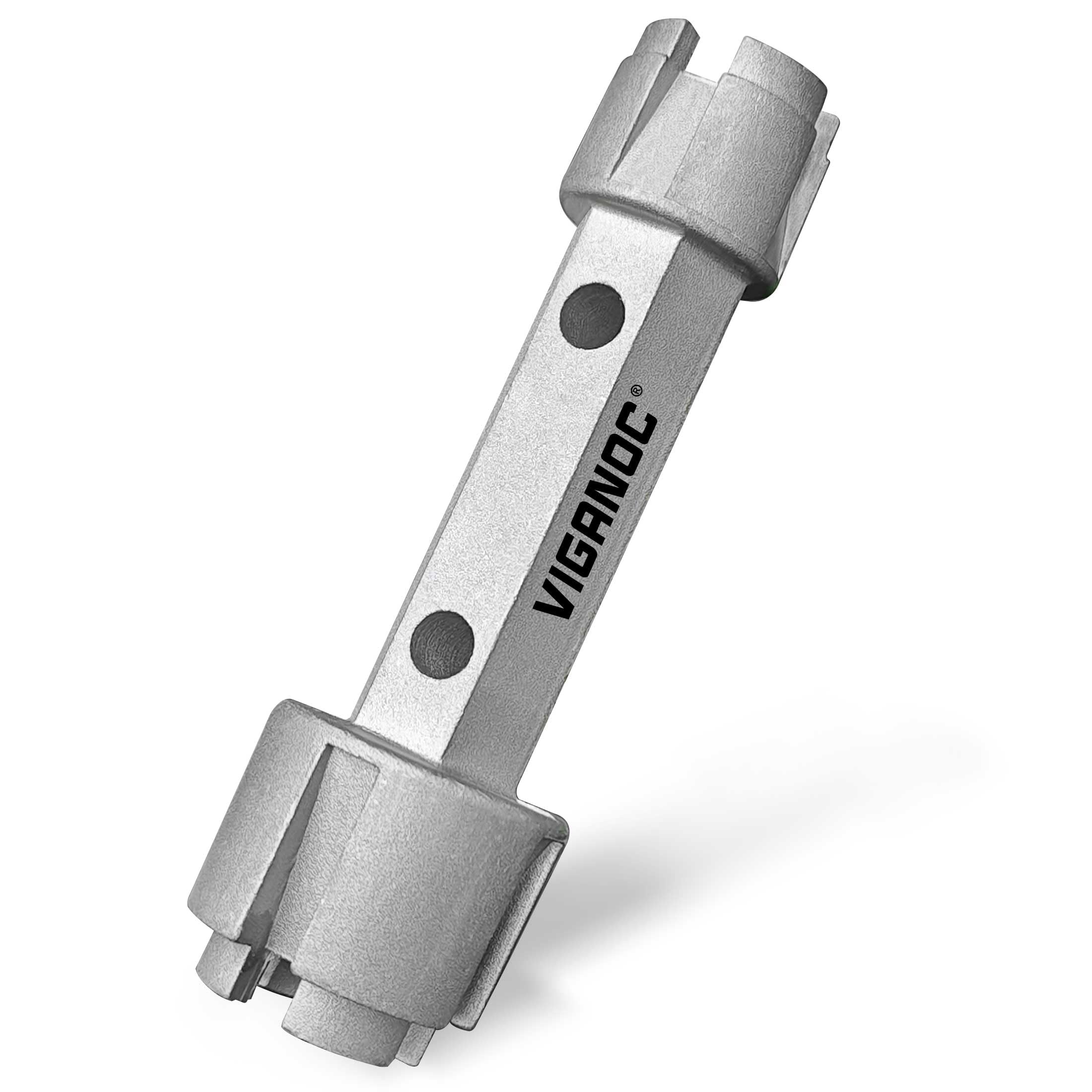 Viganoc Tub Drain Remover Wrench, Tub Dual Ended Drain Wrench for Bath Drains, Shower Drain Heavy Duty Aluminum