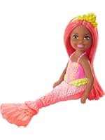 Barbie® Dreamtopia Chelsea Mermaid Doll, 6.5-inch with Coral-Colored Hair and Tail
