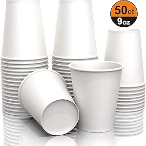 Amazon.com: 9 oz Paper Cups - Disposable Paper Cups: Kitchen & Dining
