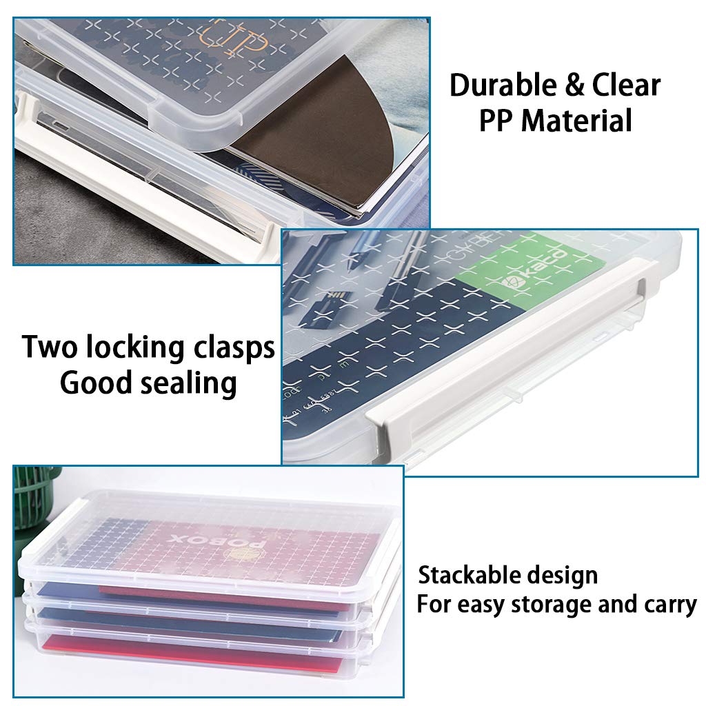 Mua BTSKY A4 Plus Clear Transparent PP Plastic Stackable Storage Box ...