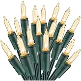 ODEETRONIC Clear Christmas Lights, 69.6ft 300Ct Warm White Incandescent Christmas String Lights, Connectable 120V UL Certified Indoor Xmas Tree Lights for Outdoor Wedding Party Decor, Green Wire